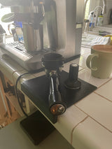 Tampmat voor espresso – flexibel met organizer voor de tafelrand