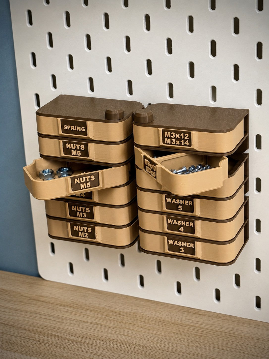 Modulaire opbergtoren voor IKEA Skådis – stapelbare laatjes