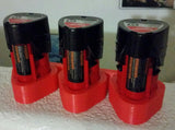 Wandhouder voor drie Milwaukee M12-accu's