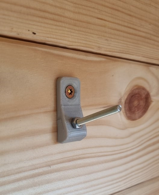 Kleine wandhaak voor gereedschap en tuinaccessoires