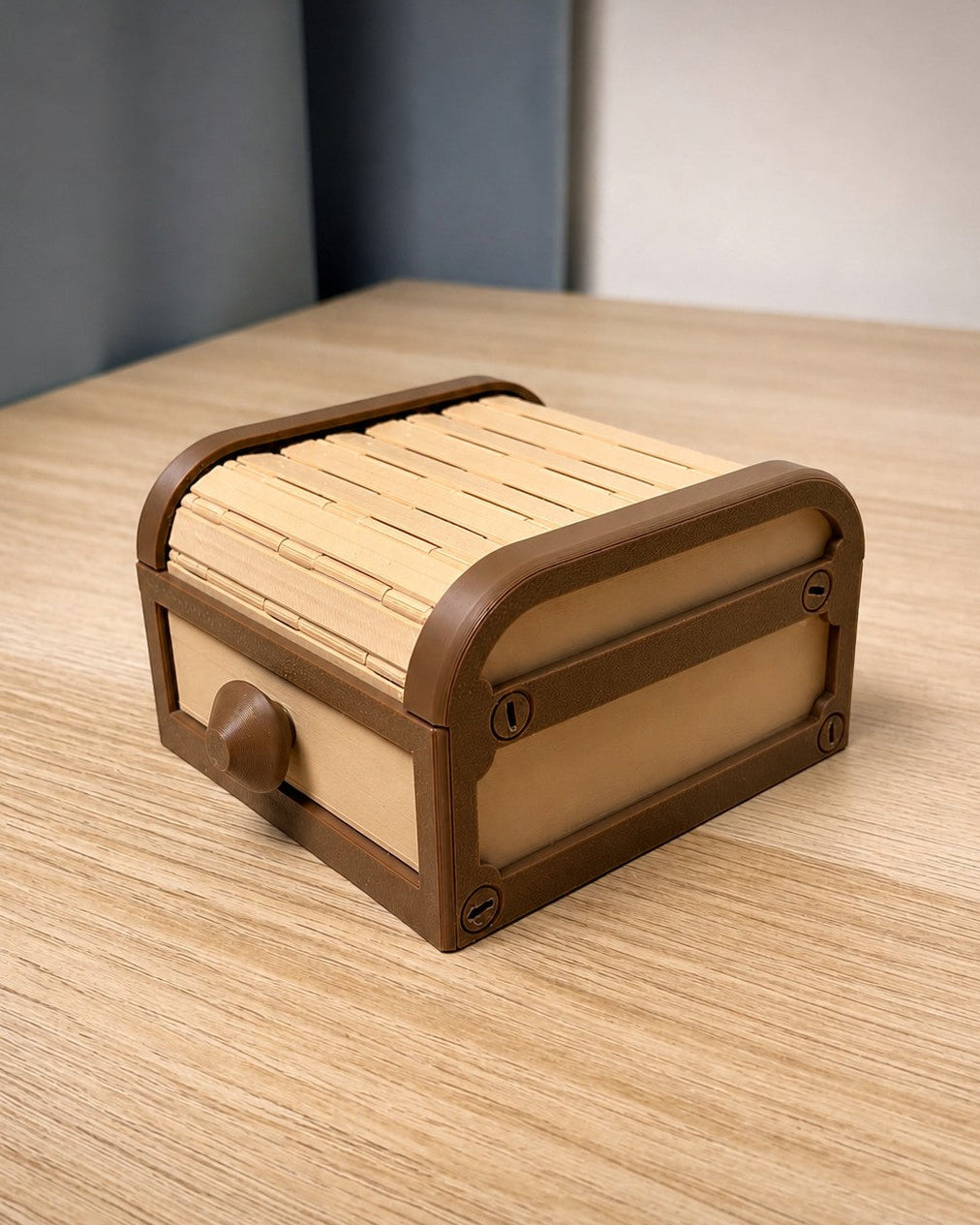 Opbergbox met roldeksel – voor bureau en sieraden