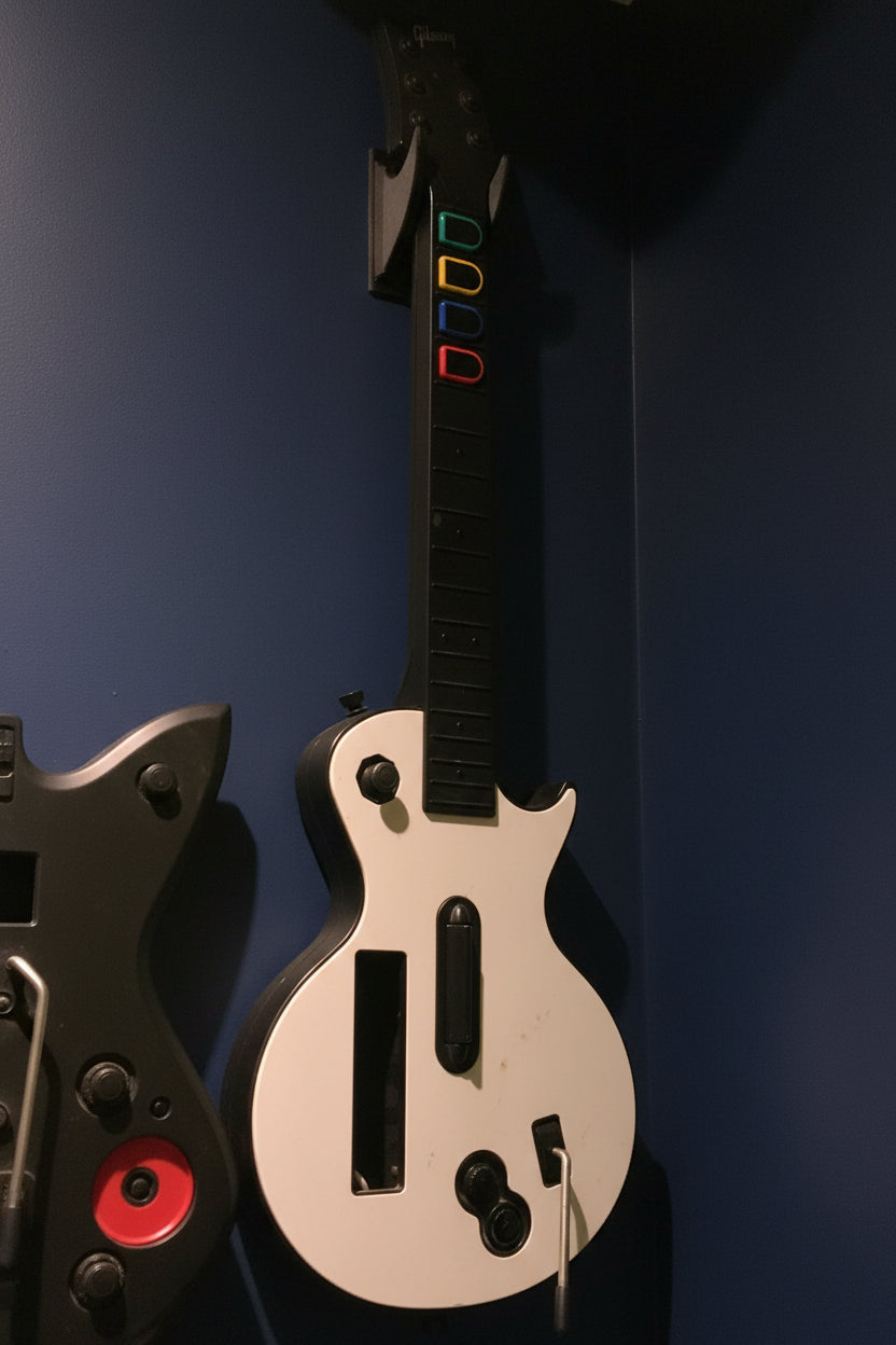Wandophanging voor Guitar Hero – zet je controller ten toon
