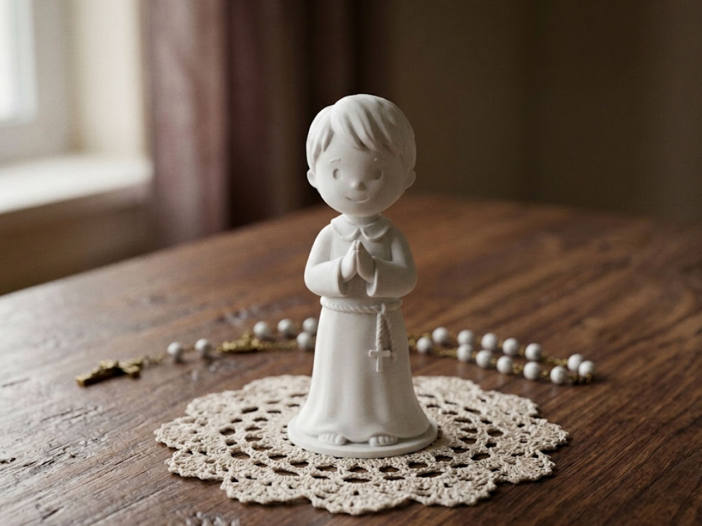 Communie-engel jongen – biddende communicant, cadeau voor de eerste communie
