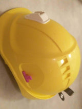 Kabelhouder voor de hoofdlamp op een mijnwerkershelm