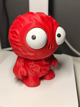 Close-up van beweegbare ogen op chibifiguurtje van Vecna met gekke uitdrukkingen