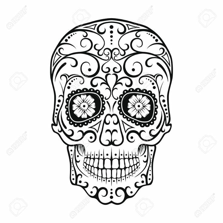 Decoratief suikerschedelfiguurtje voor Día de los Muertos, nr. 22