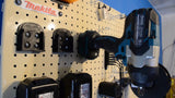 Houder voor Makita 18 V-gereedschap voor een 1"-gaatjesbord