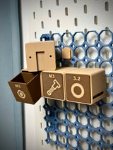 Kantellade voor Multiboard – push-push-opberging voor schroeven