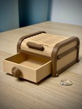 Opbergbox met roldeksel – compact voor op het bureau