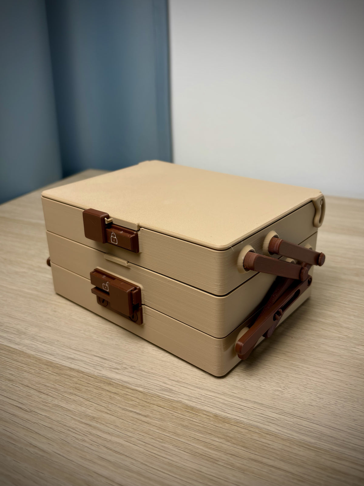 Kantelbox met schuifslot – Gridfinity 4×3 opbergsysteem