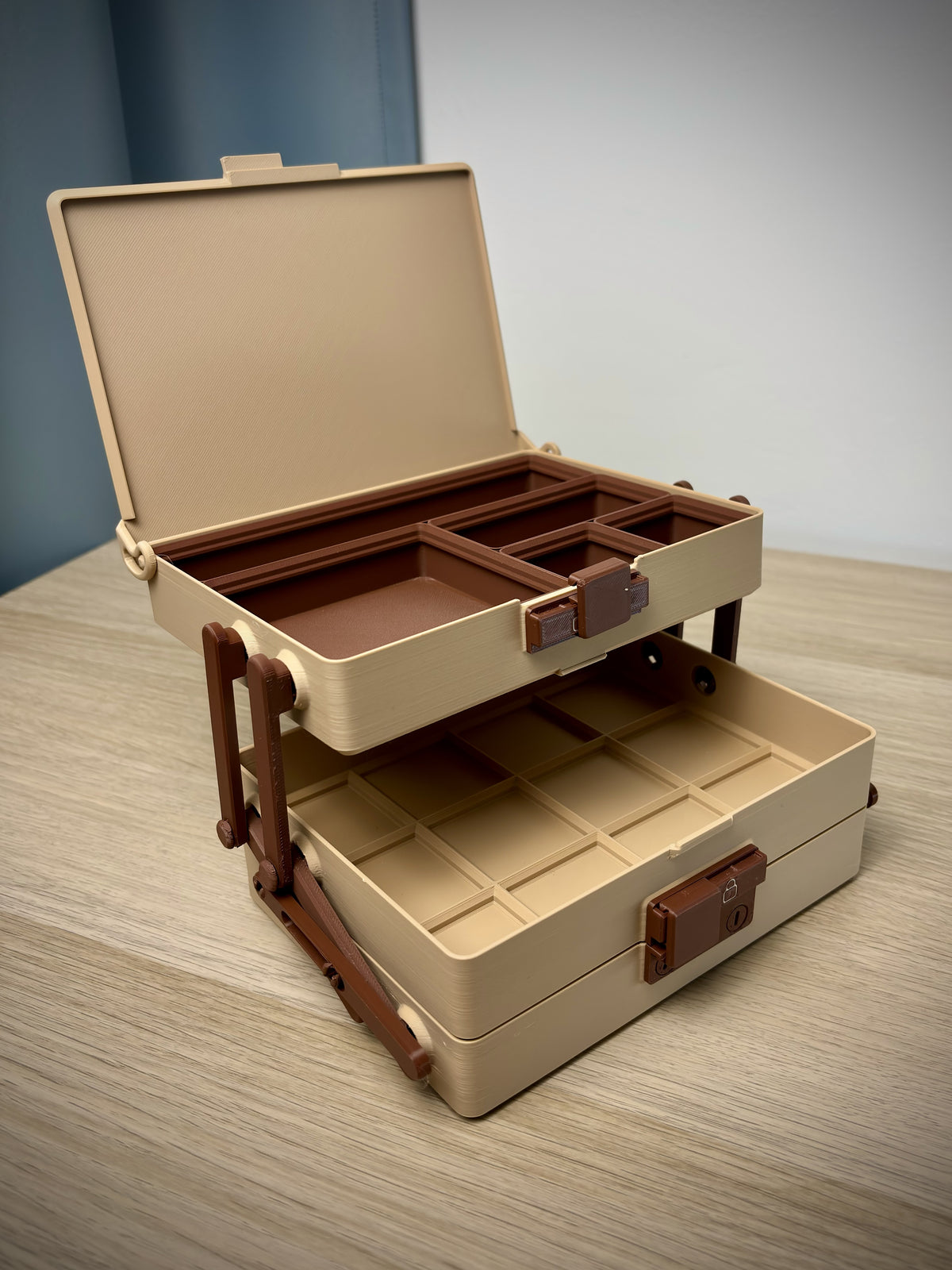 Kantelbox met schuifslot – Gridfinity 4×3 opbergsysteem