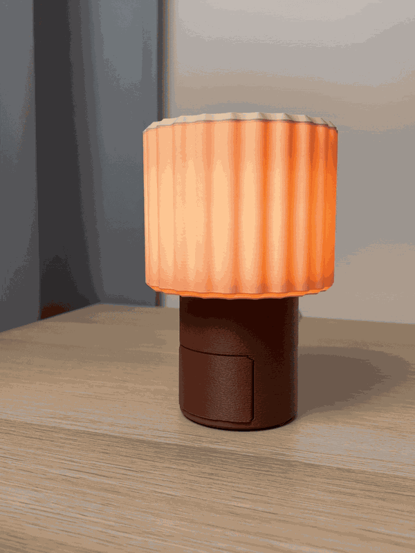 Lamp met geheime lade – push-to-open opbergvak