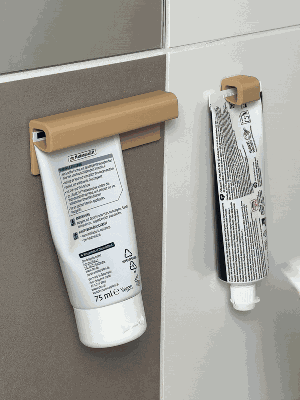 TubeHolder voor aan de badkamermuur – organizer voor tandpasta en crèmes