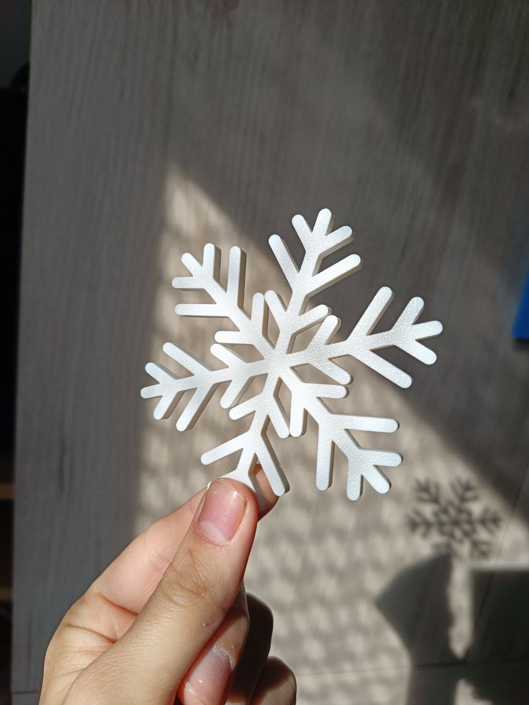 Set van 4 onderzetters in de vorm van sneeuwvlokken