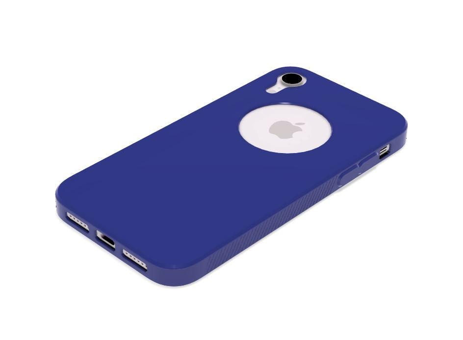 Hoesje voor iPhone XR met de platte randen van de iPhone 12