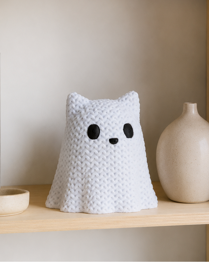 Figuur kattenspookje – Halloweendecoratie voor op de plank