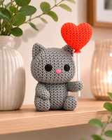Figuur kat – Lieve valentijnsdecoratie