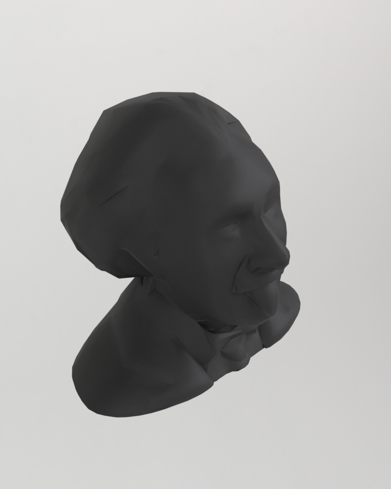 Low poly buste van Albert Einstein