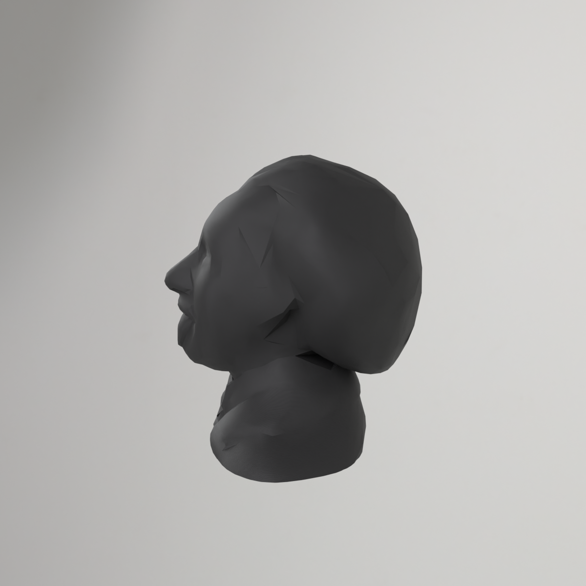 Low poly buste van Albert Einstein