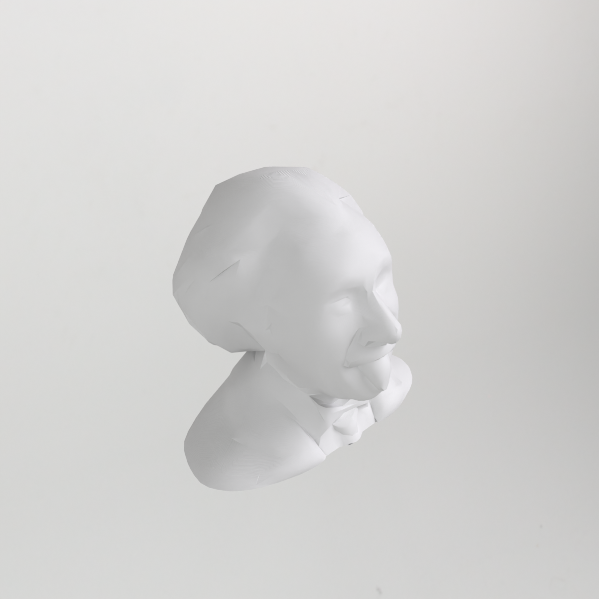 Low poly buste van Albert Einstein