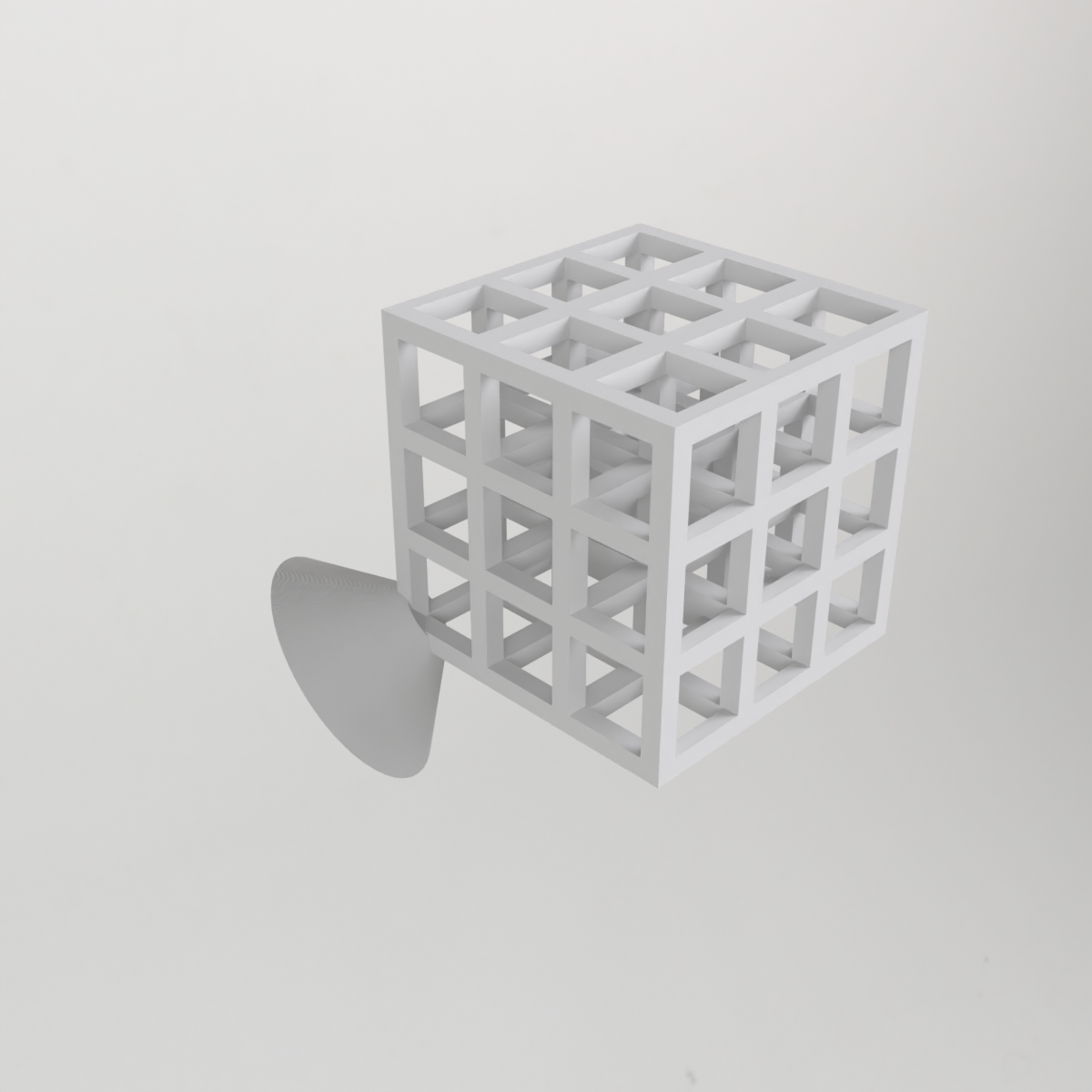 Infinity Cube met voet – zonder support te printen