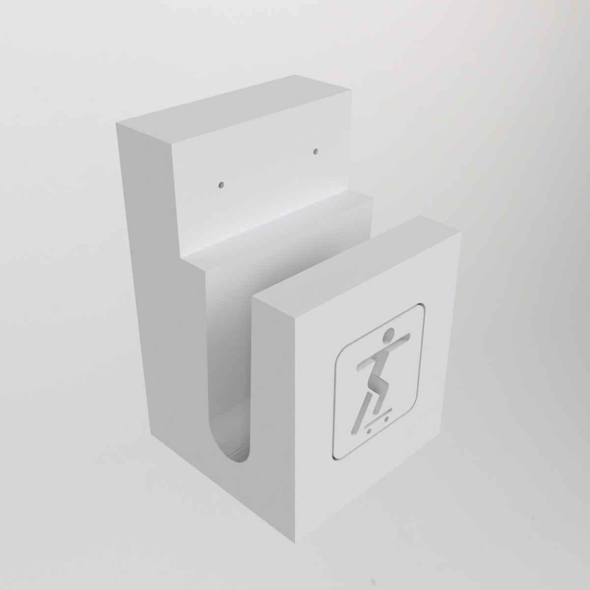 Horizontale wandhouder voor skateboard