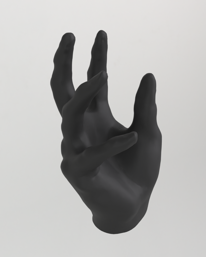 iPhone-standaard in de vorm van een hand – 3D-gescande telefoonhouder