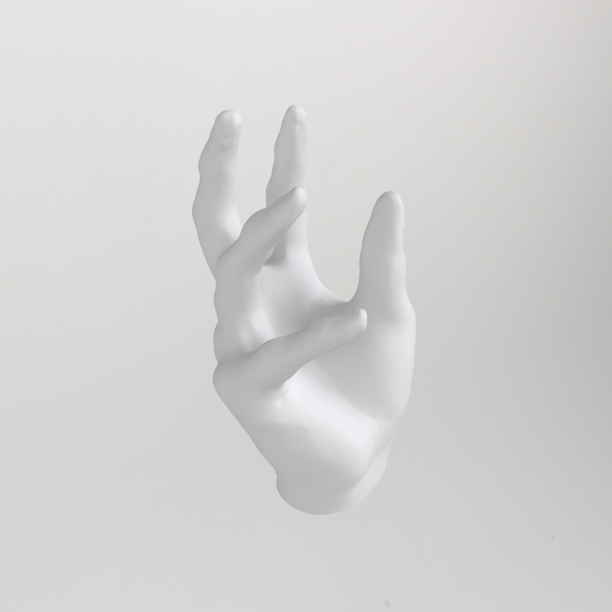 iPhone-standaard in de vorm van een hand – 3D-gescande telefoonhouder
