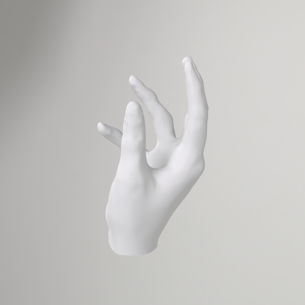 iPhone-standaard in de vorm van een hand – 3D-gescande telefoonhouder