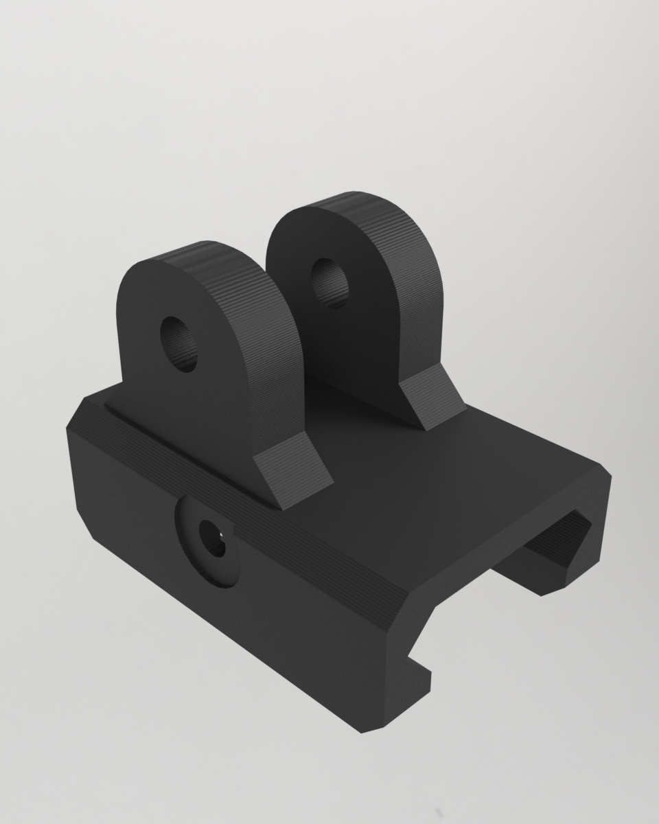 Fietshouder met Picatinny-rail voor een stuur van 26 mm