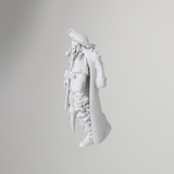 3D-geprint Davy Jones-piratenfiguur