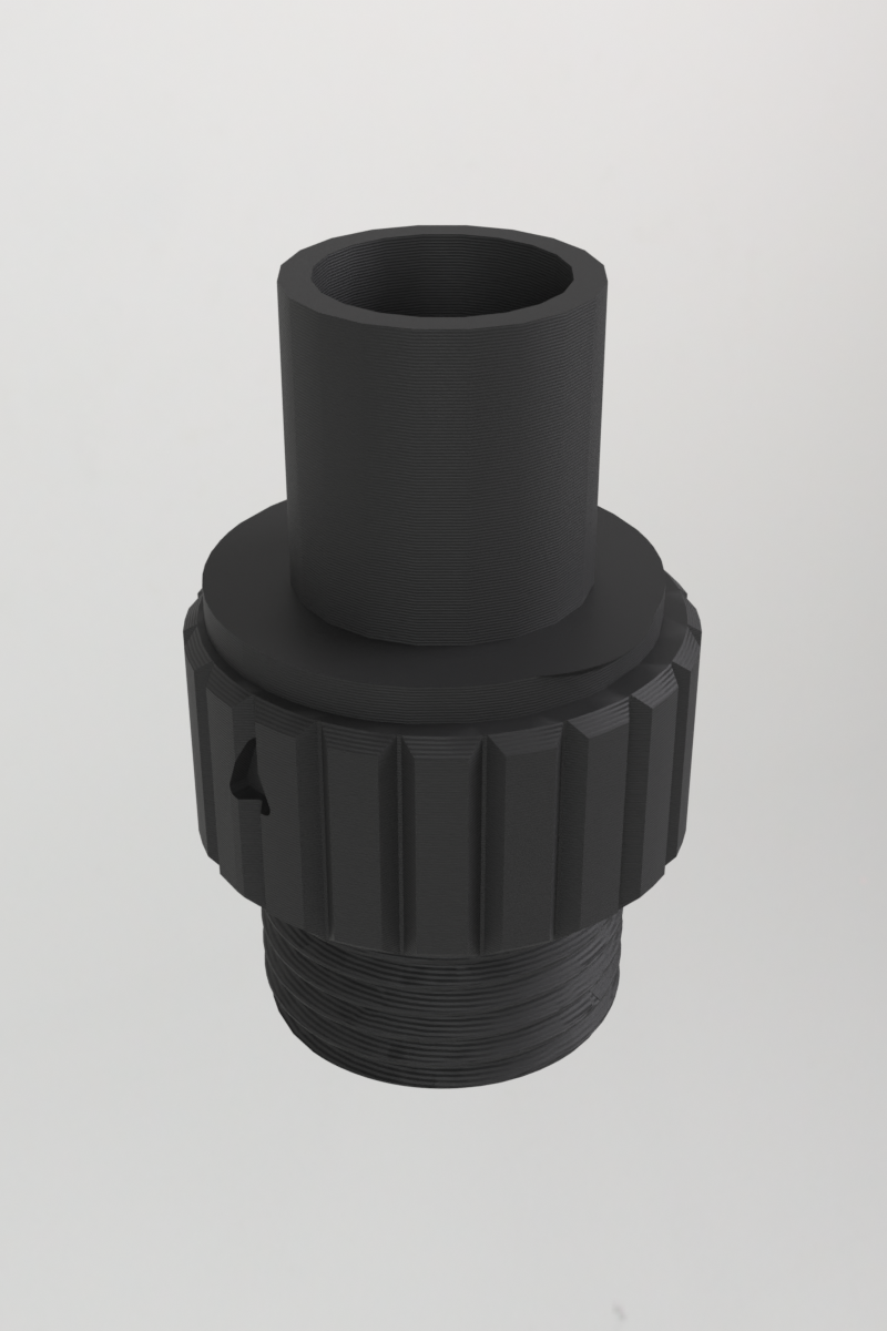 Tuinslangadapter voor regenwateropvang aan regenpijp