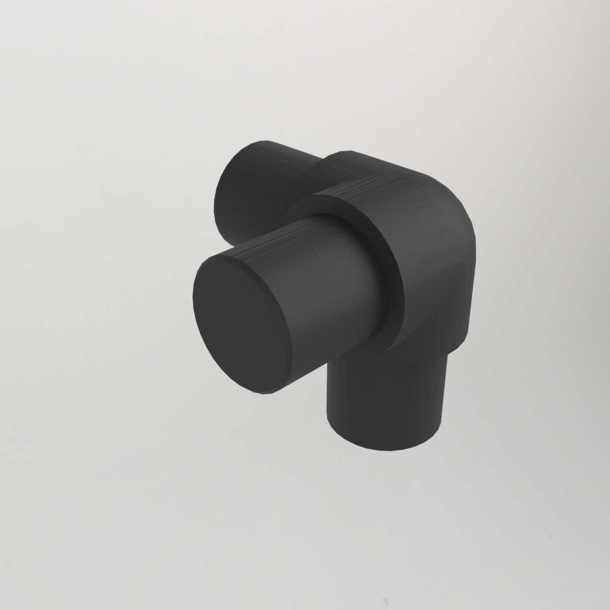 1" pvc-hoekverbinding met 3 uitgangen