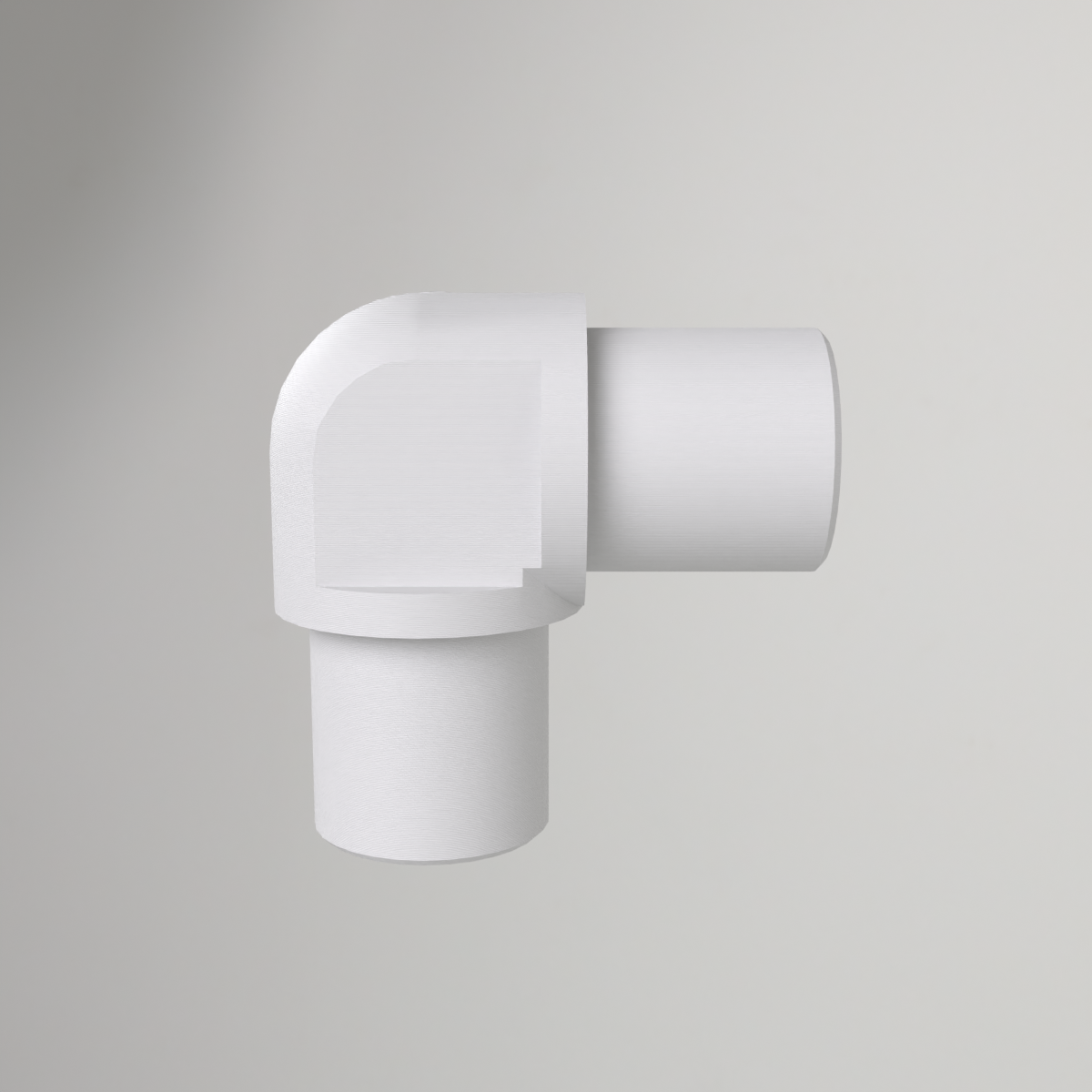 1" pvc-hoekverbinding met 3 uitgangen