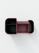 Bureau-organizer met telefoonhouder in twee kleuren en getextureerd oppervlak