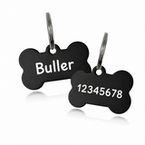 Hondenpenning met gravure – gepersonaliseerd naamplaatje met ring