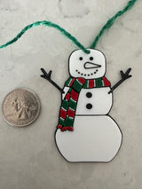 Cadeaulabel in de vorm van een sneeuwpop