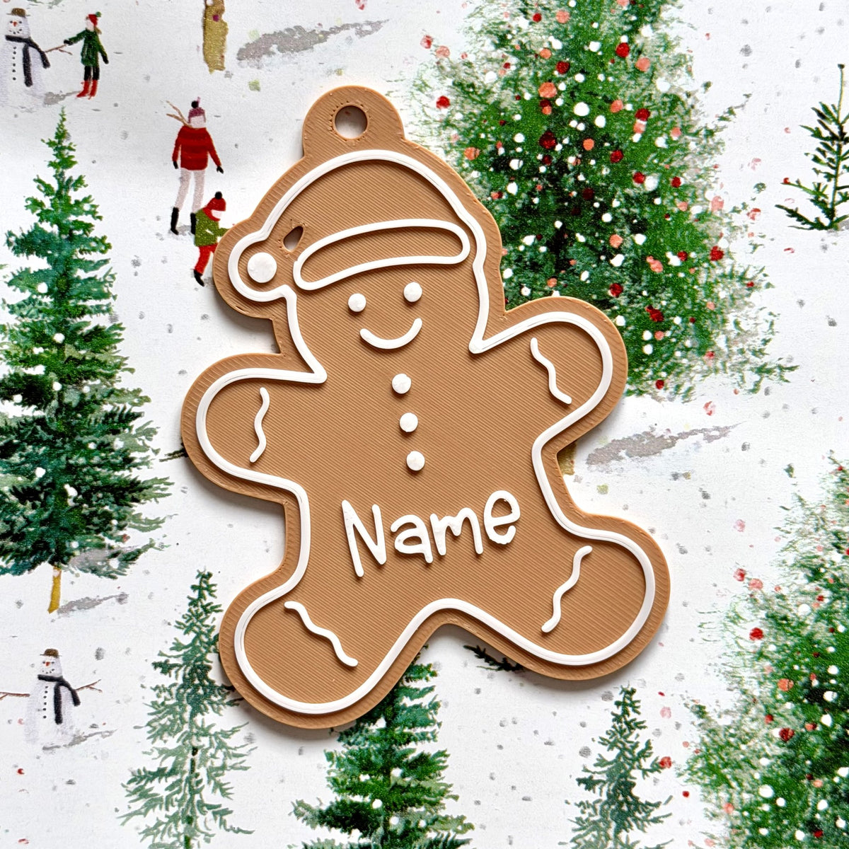 Kerstcadeaulabels met naam – peperkoekstijl
