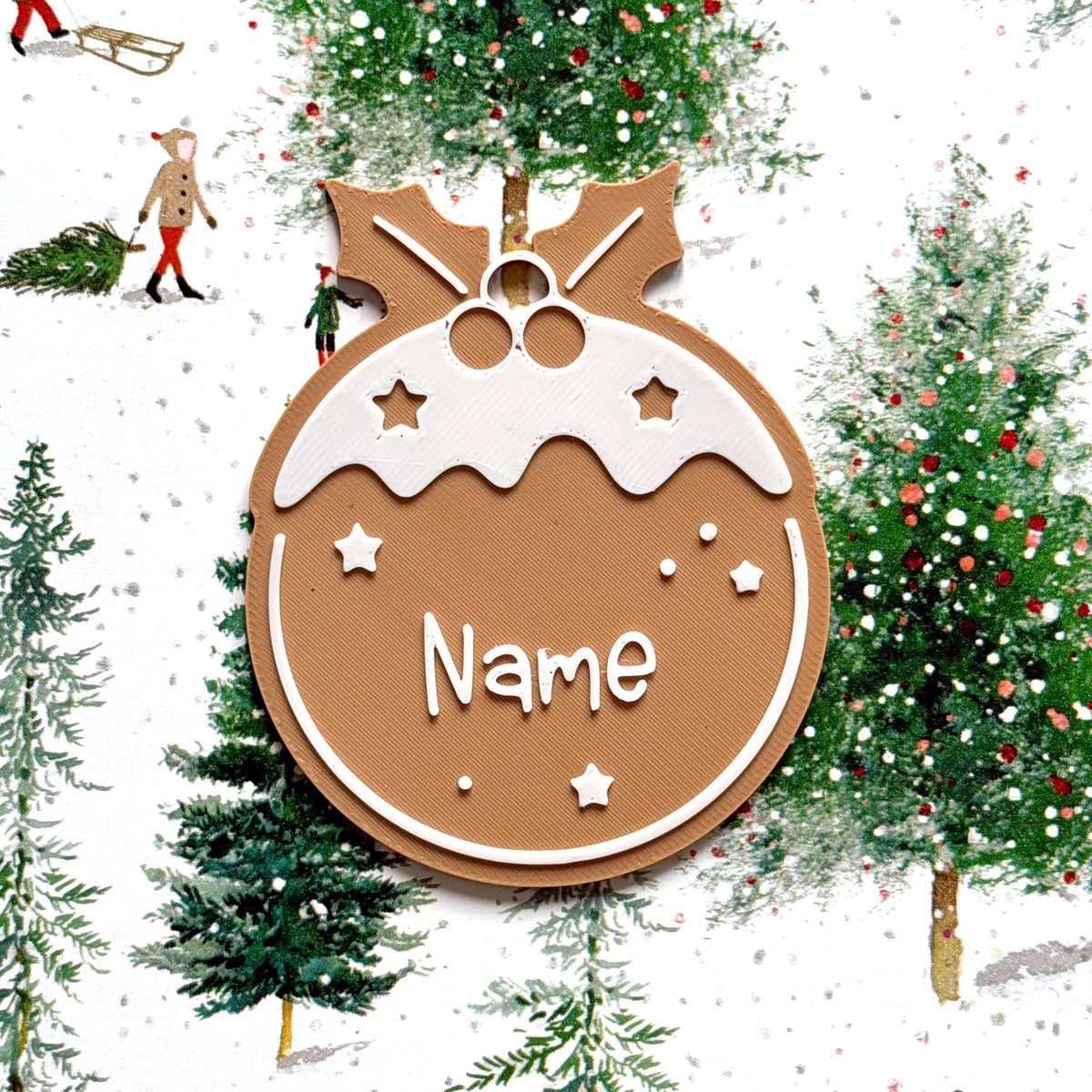 Kerstcadeaulabels met naam – peperkoekstijl
