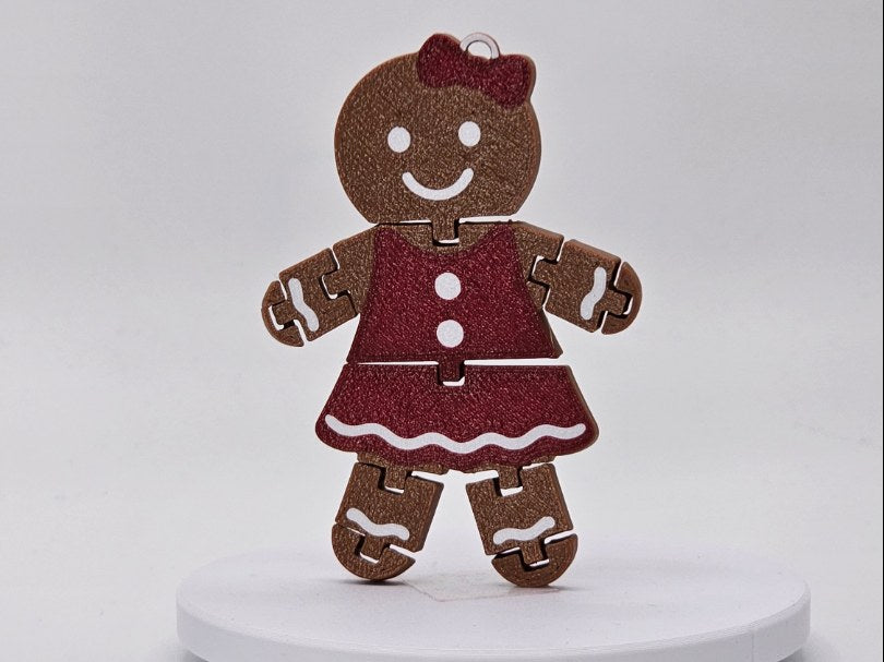 Beweegbaar peperkoekvrouwtje als flexi-figuur