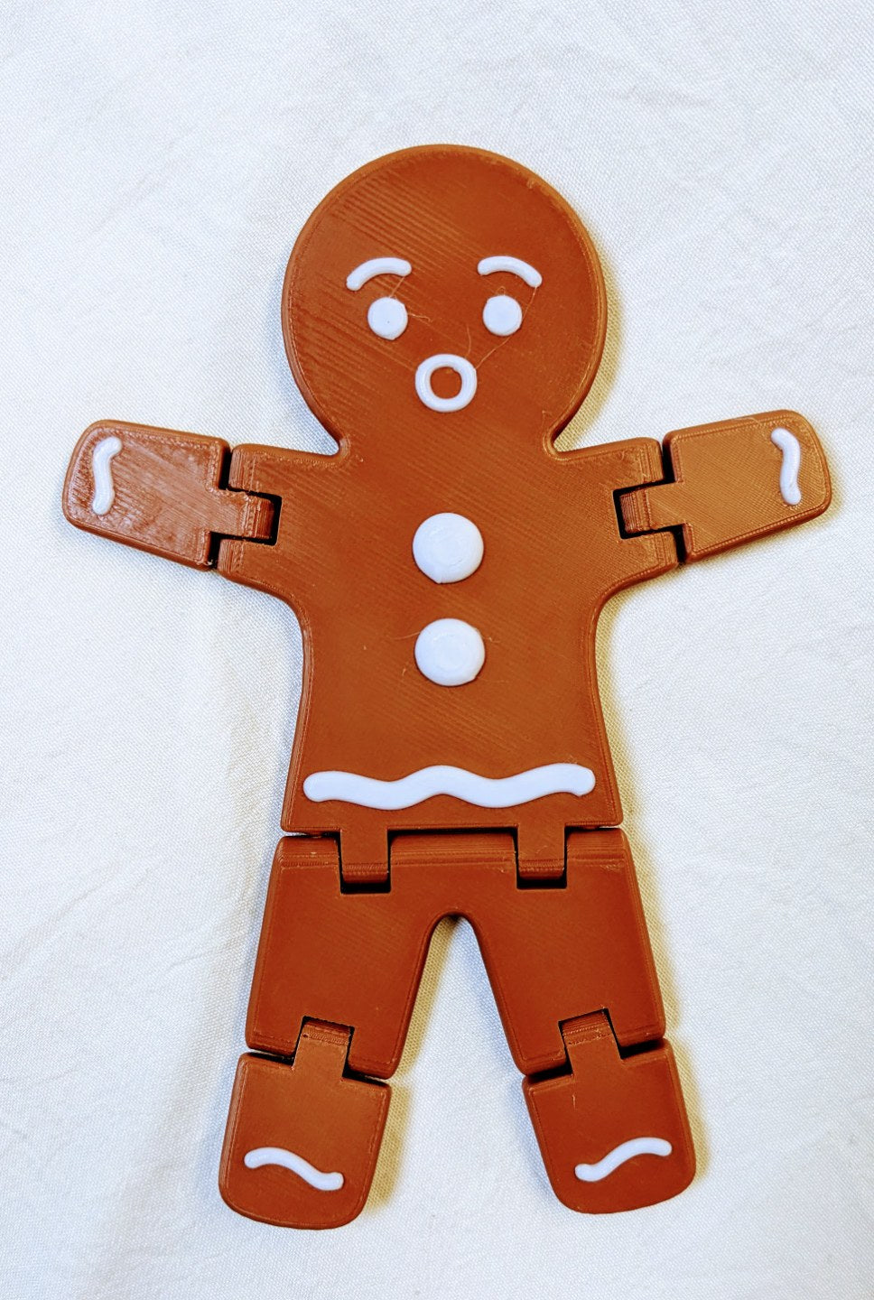 Peperkoekmannetje-figuur met beweegbare segmenten – 5 gezichten