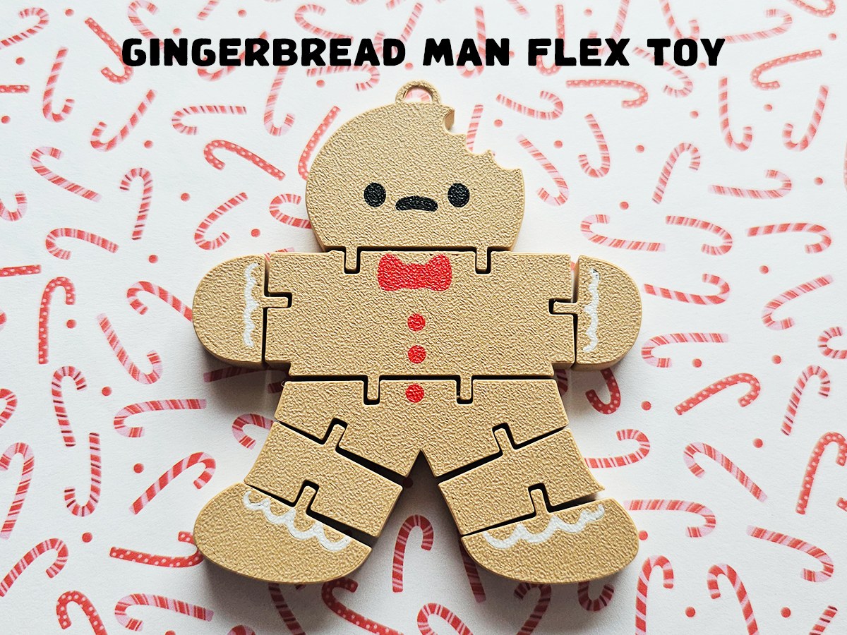 Beweegbaar peperkoekmannetje als flexi-figuur
