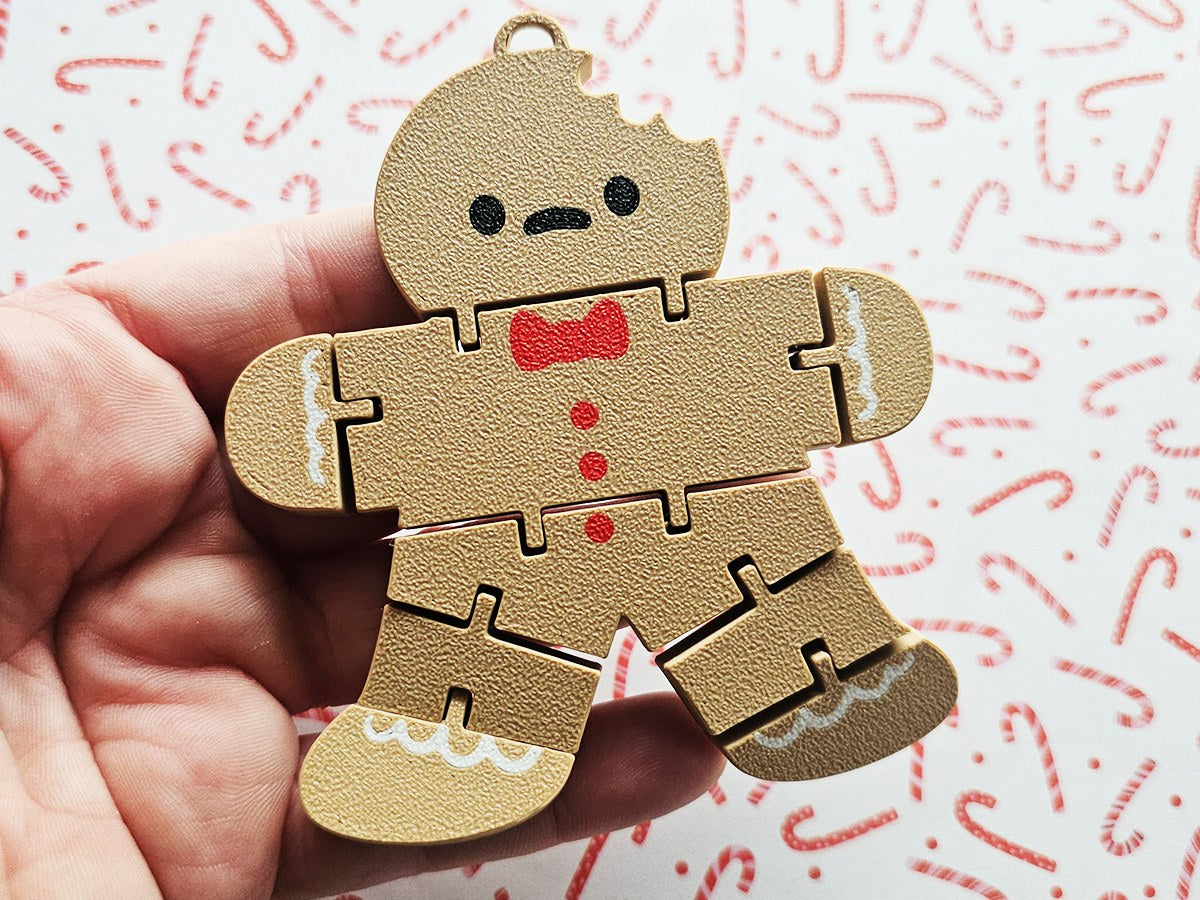 Beweegbaar peperkoekmannetje als flexi-figuur
