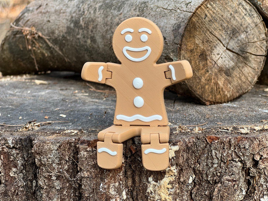 Peperkoekmannetje-figuur met beweegbare segmenten