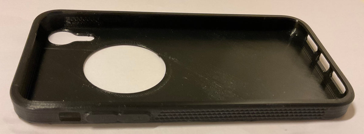Hoesje voor iPhone XR met de platte randen van de iPhone 12