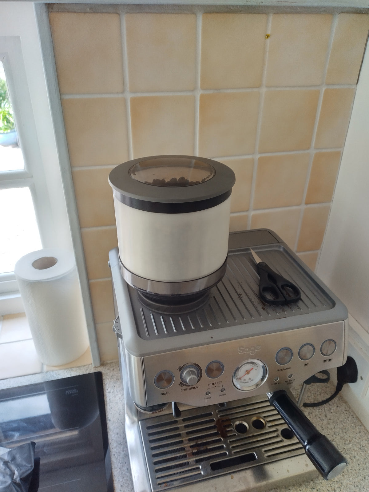 Bonenreservoirverlenger voor Sage/Breville Barista Express