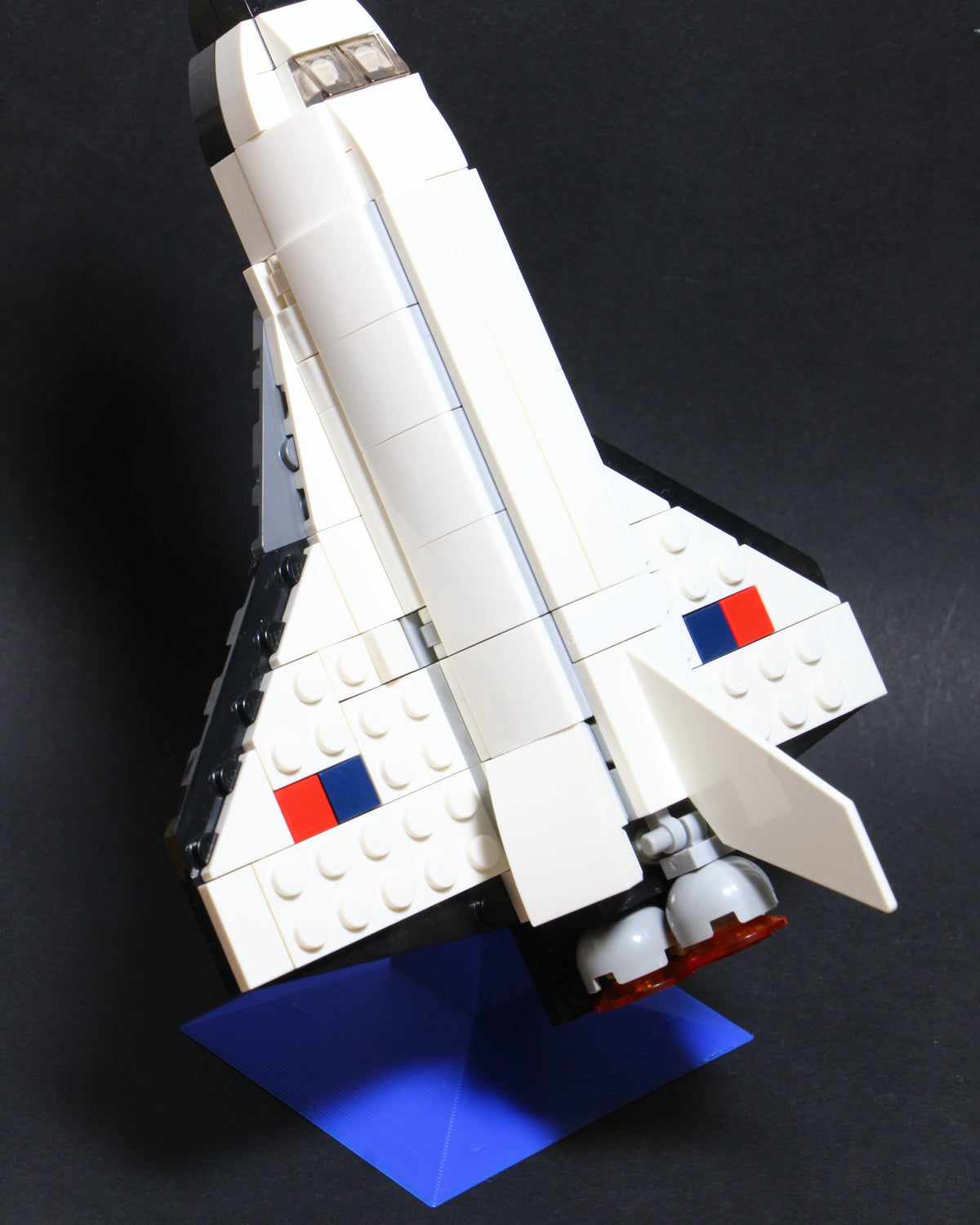 Displaystandaard voor LEGO-minispaceshuttle
