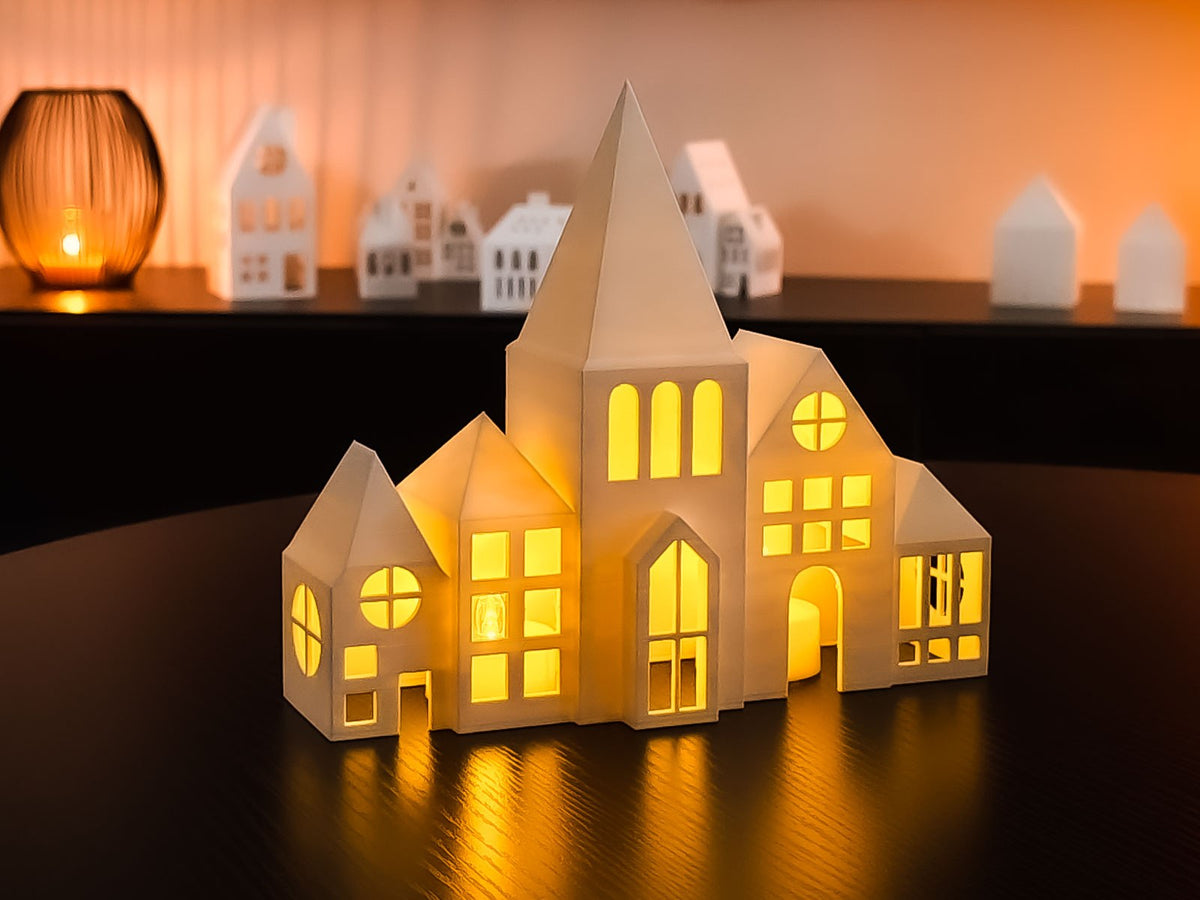 Kersthuisje voor led-theelichtje – minihuisje voor winter en kerst