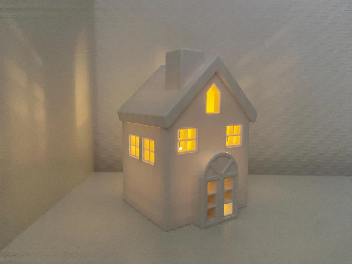Kersthuisje voor theelichtje – eenvoudig ledhuisje voor kerst