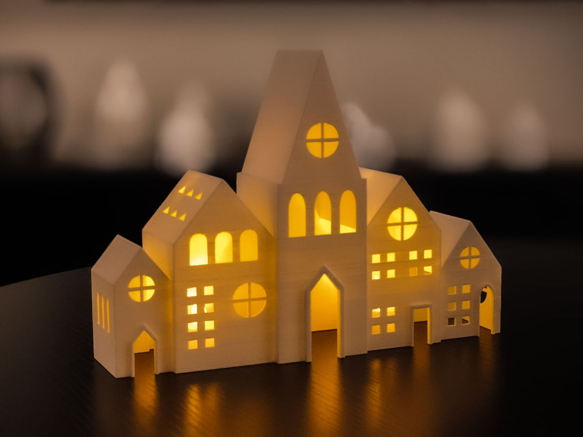 Kersthuisje voor theelichtje – klein decoratief winterhuisje